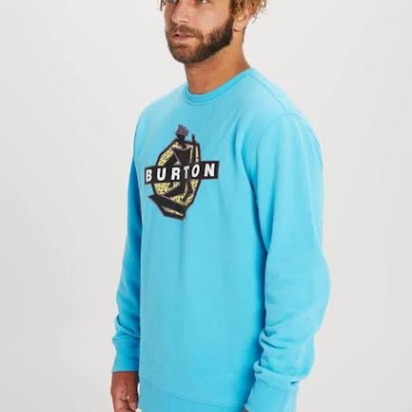 Burton men's black Grandview Crewneck cotton fleece top - Picture 4 of 7